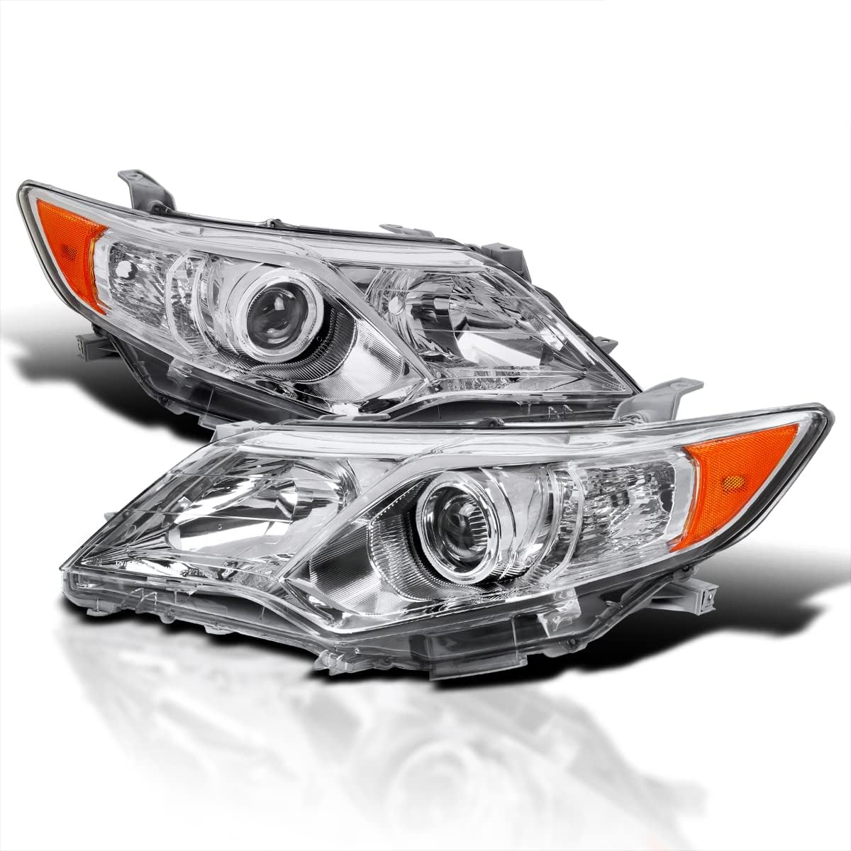 Shiny Black Projector Headlights L+R Pair S89049
