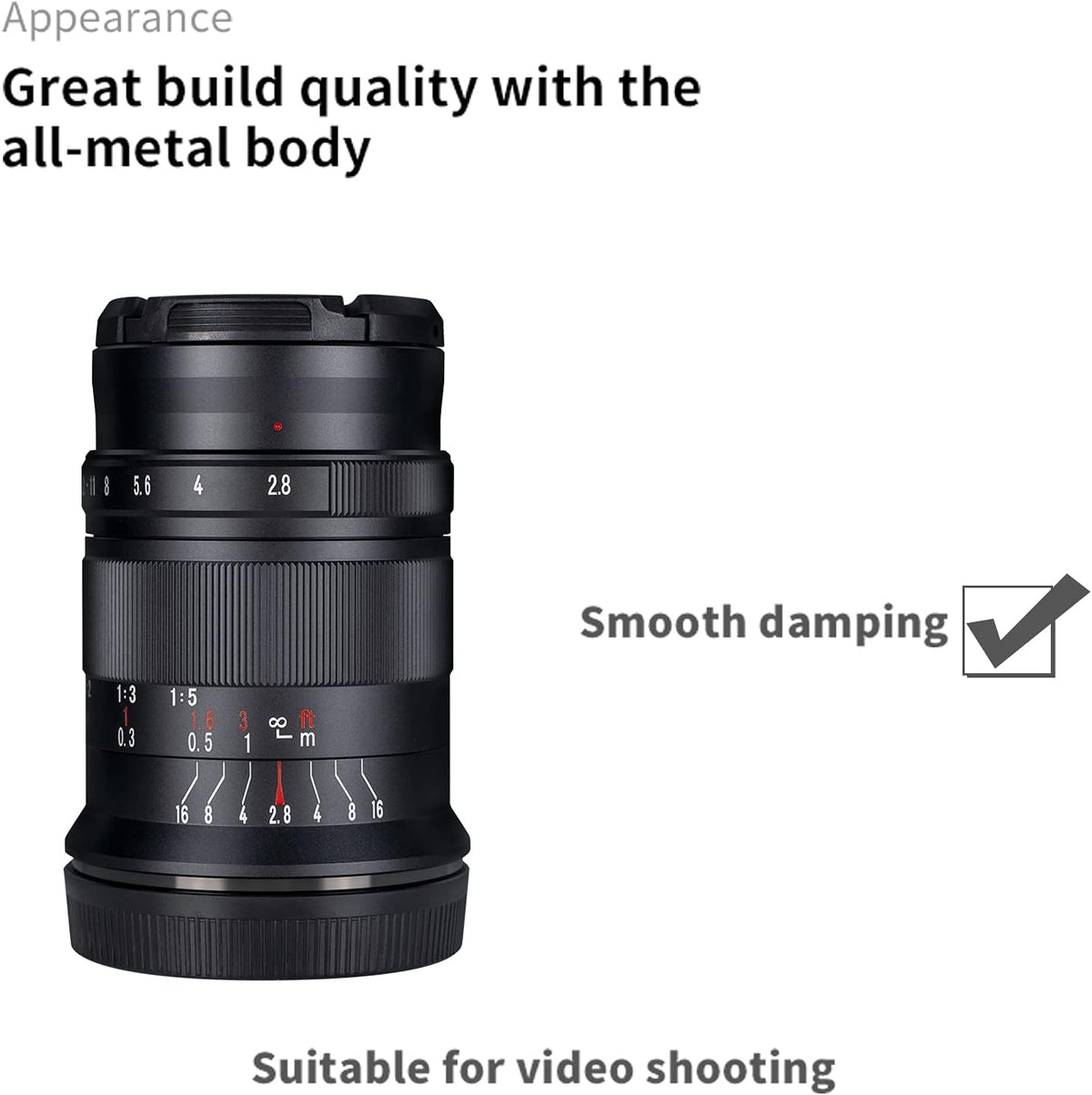 60mm F2.8 II Manual Focus APS-C Macro Lens for Fujifilm X-Mount Cameras G11698