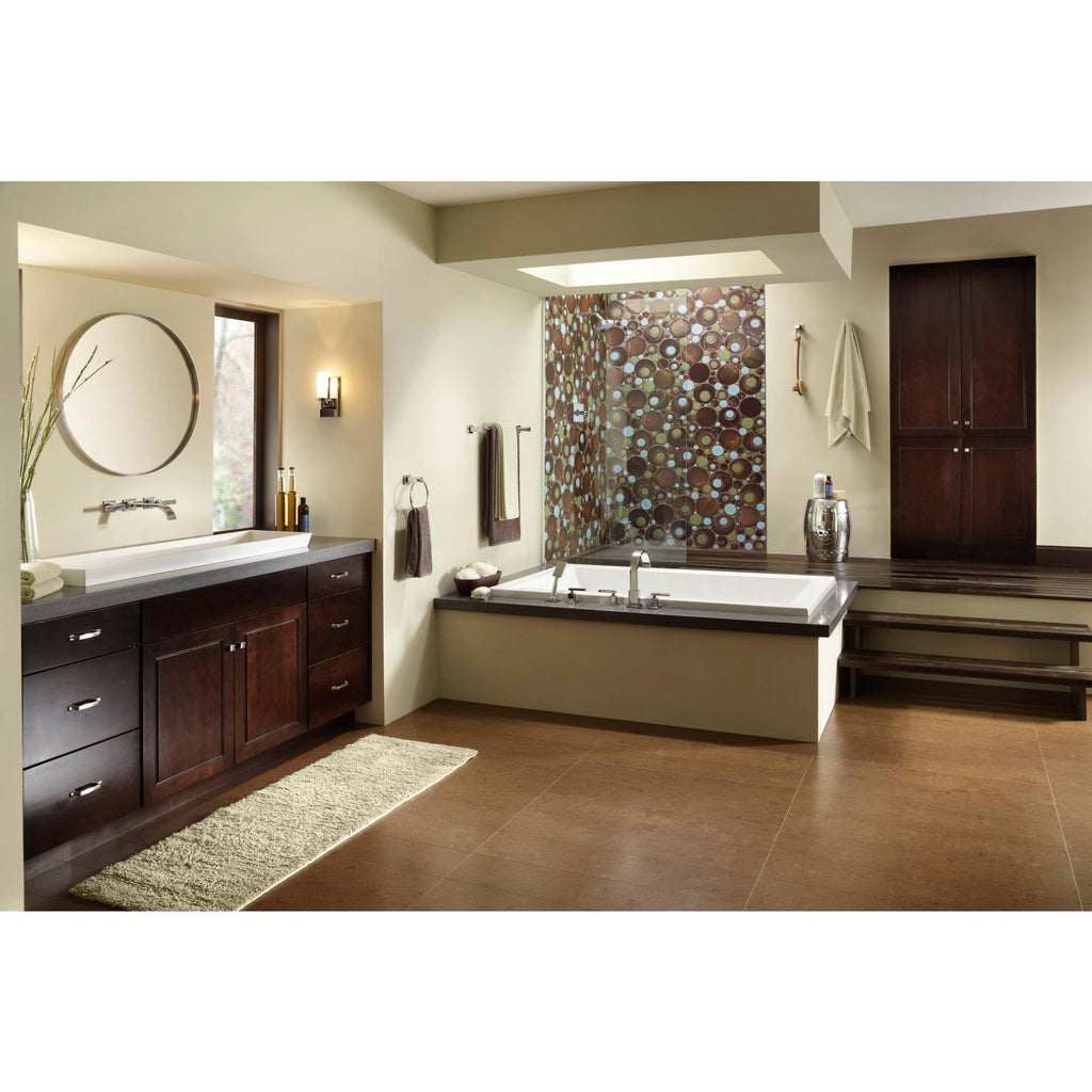 Satin Nickel Wall Mount Bathroom Faucet W547976