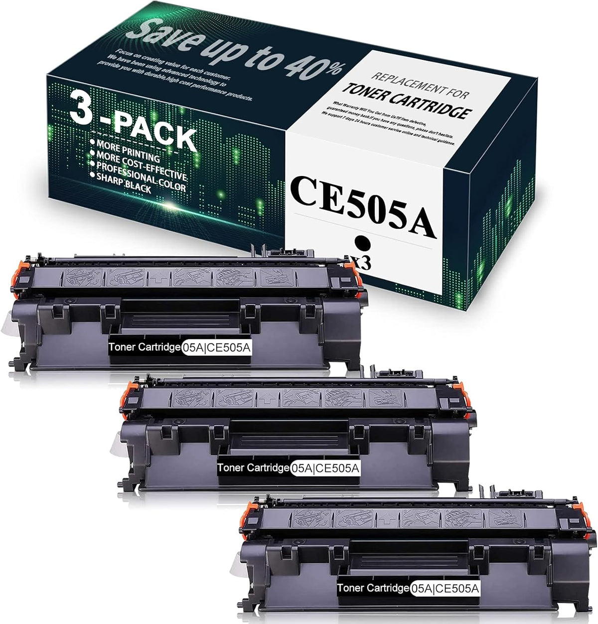3 Pack Compatible Toner Cartridge (Black) M399