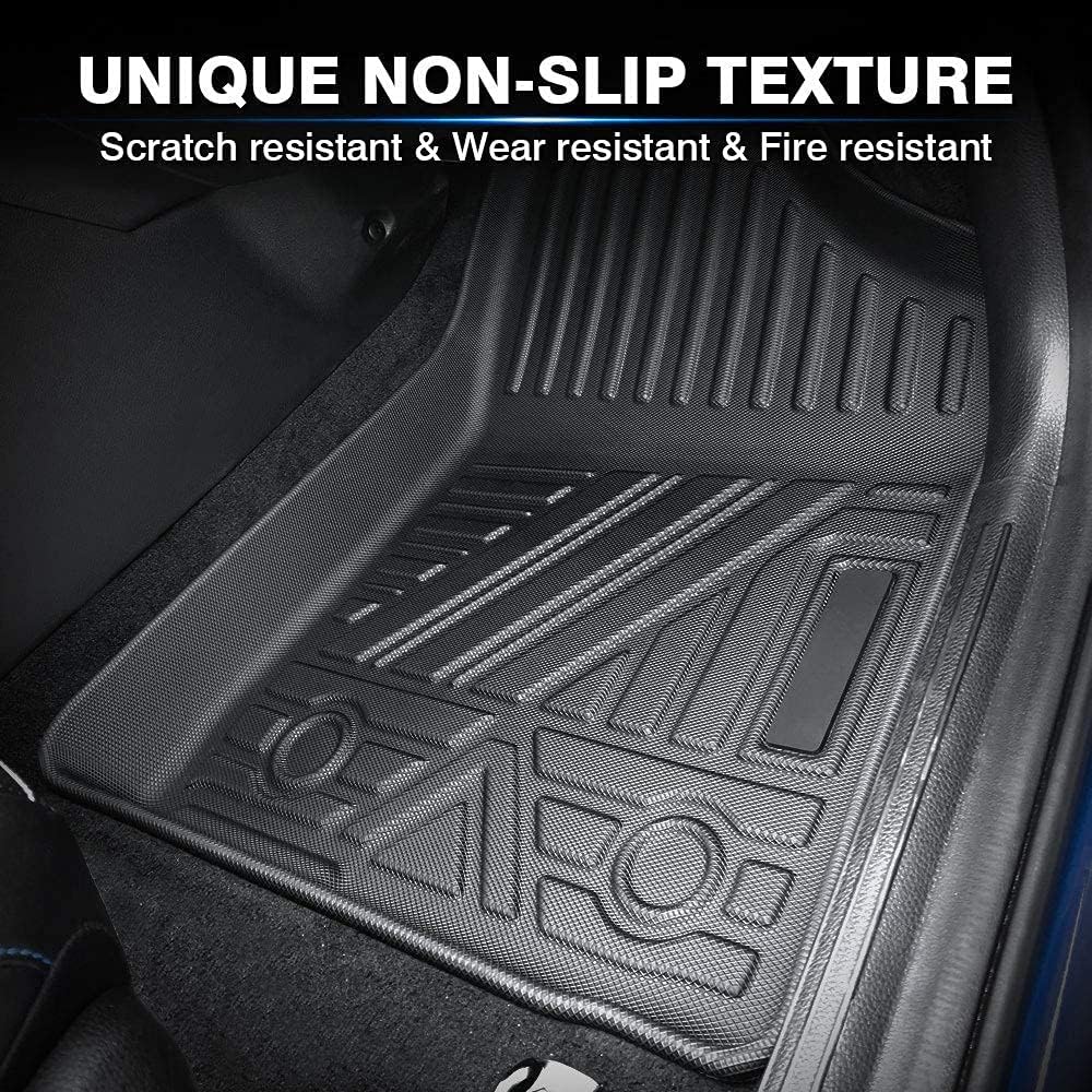 All Weather Floor Mats 1st & 2nd Row Black Non-Slip W174531