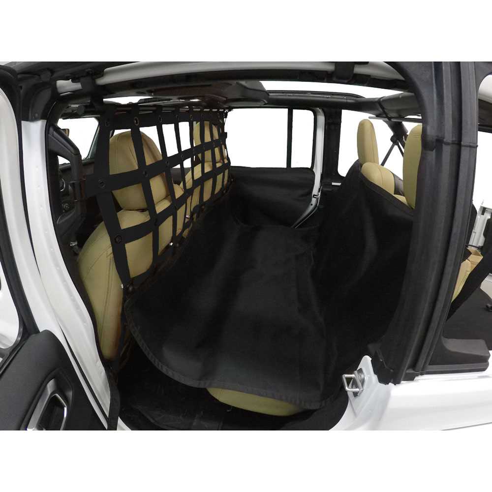Black Pet Divider with Hammock and Door Protectors L4371