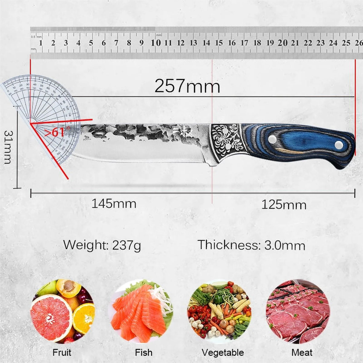 Boning Knife Meat Cutting Cleaver W296376