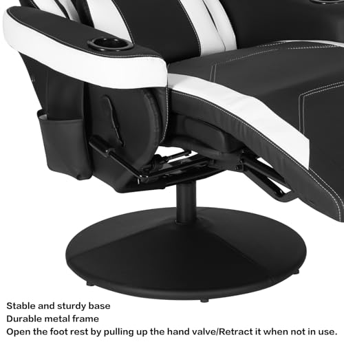 Black Blue Gaming Recliner Chair with Speakers and Massage E68450