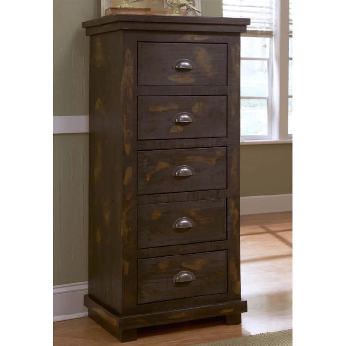 5 Drawer Wood Lingerie Chest S29449