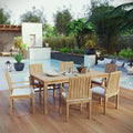 7 Piece Outdoor Patio Teak Dining Set A205