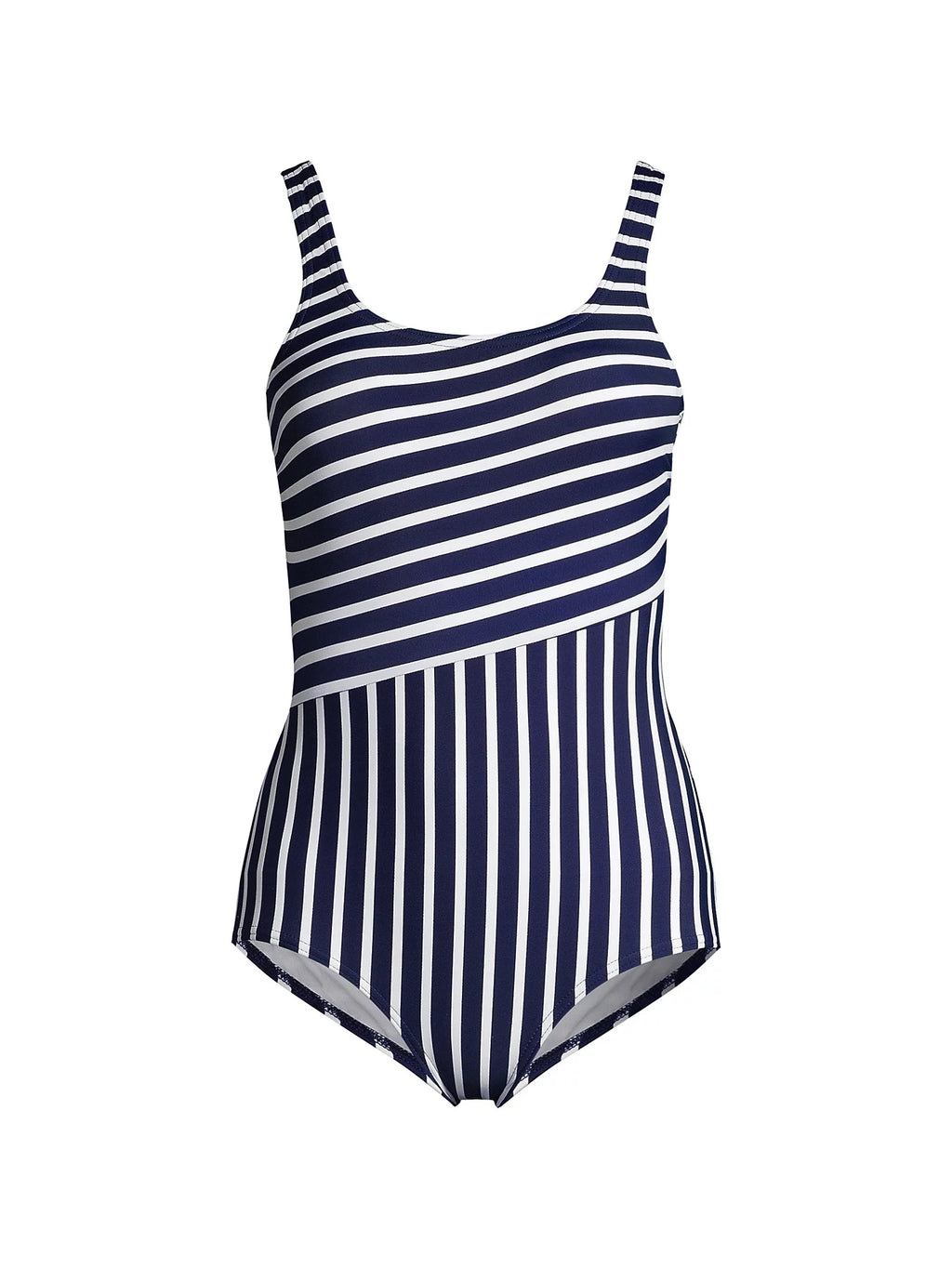 Chlorine Resistant Scoop Neck One Piece Swimsuit H510