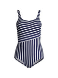 Chlorine Resistant Scoop Neck One Piece Swimsuit H510