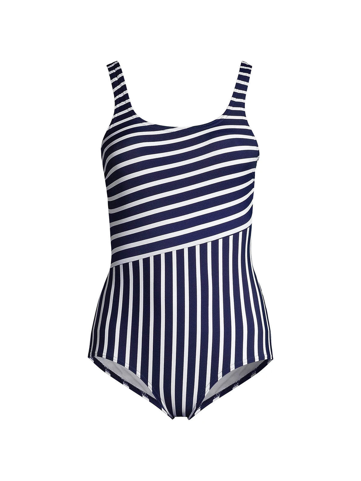 Chlorine Resistant Scoop Neck One Piece Swimsuit H510