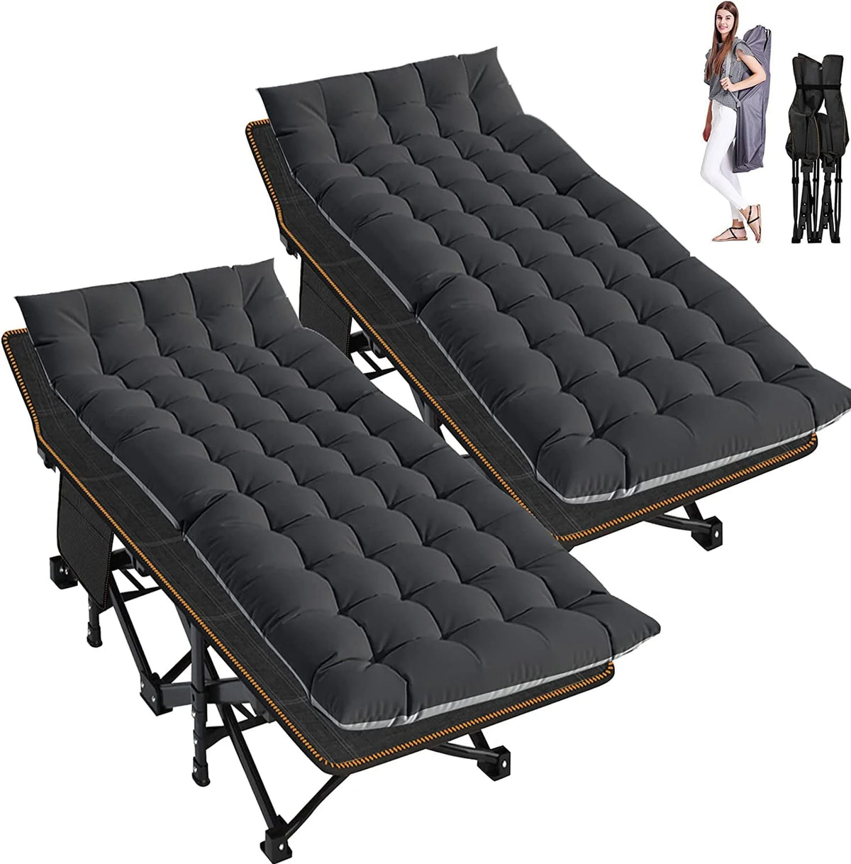Folding Cot with 3.3 Inch Mattress and Carry Bag G731
