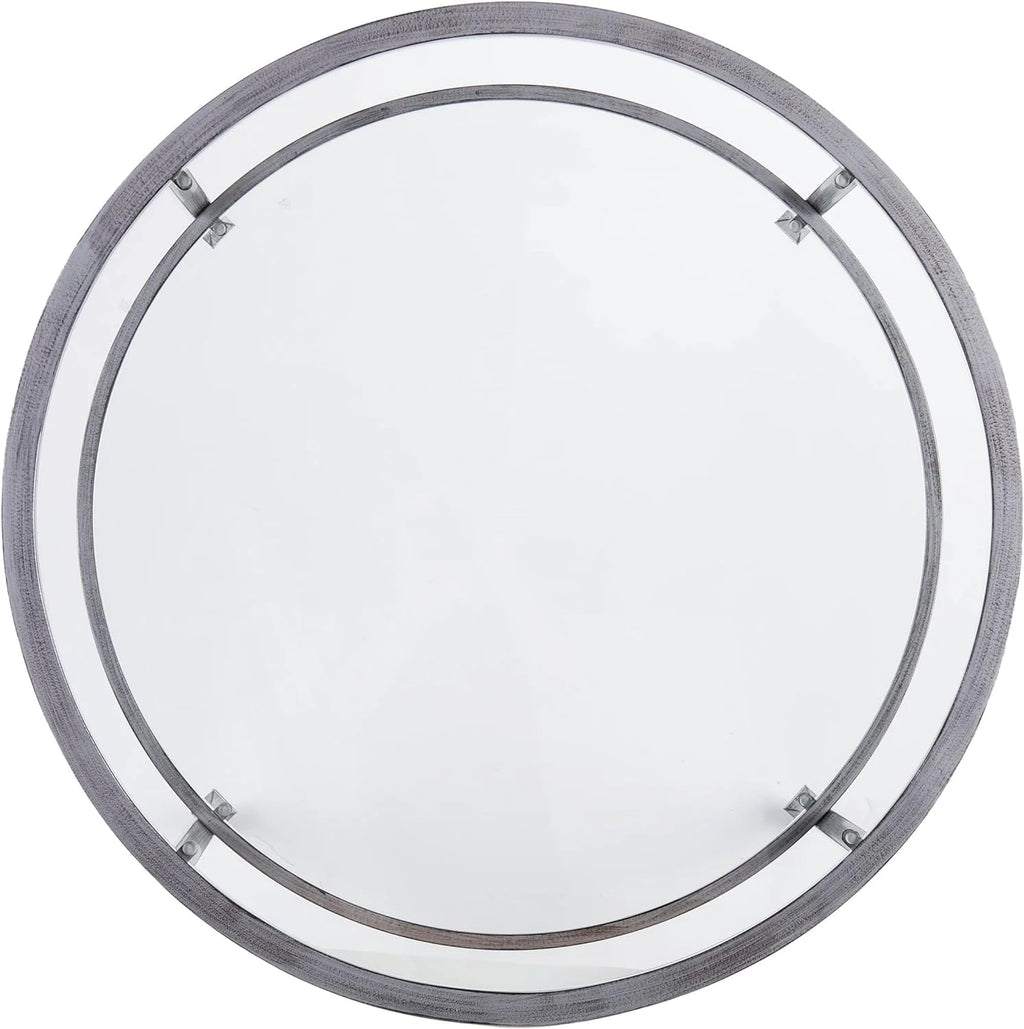 Round 2-Tier Metal Glass Coffee Table B76087