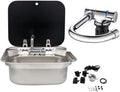 Outdoor Stainless Steel Sink with Glass Lid and Faucet W870018