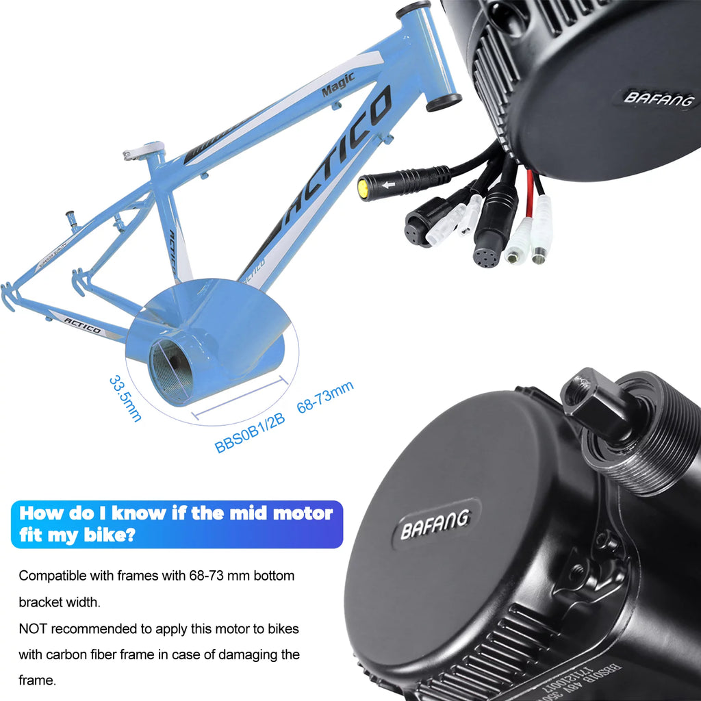 52V 1000W Mid Drive Motor Ebike Conversion Kit F91841