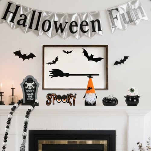 Halloween Decorations and Wooden Two Tiered Tray Stand M929466