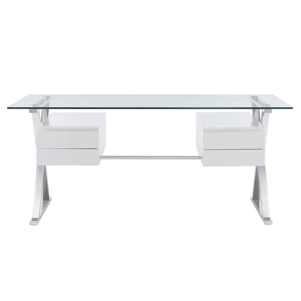 71" Glass Top Office Desk O528