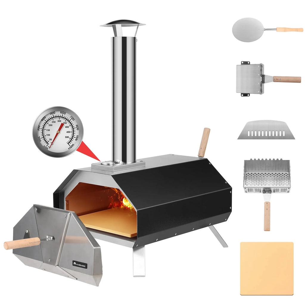 13 Multi-Fuel Pellet Fired Pizza Oven with Pizza Stone E384420