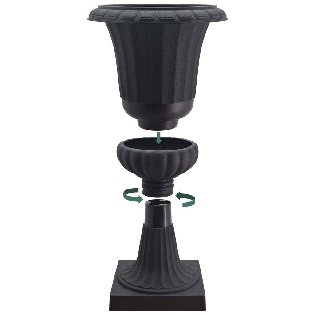 Black Plastic Urn Pack of 2 G435