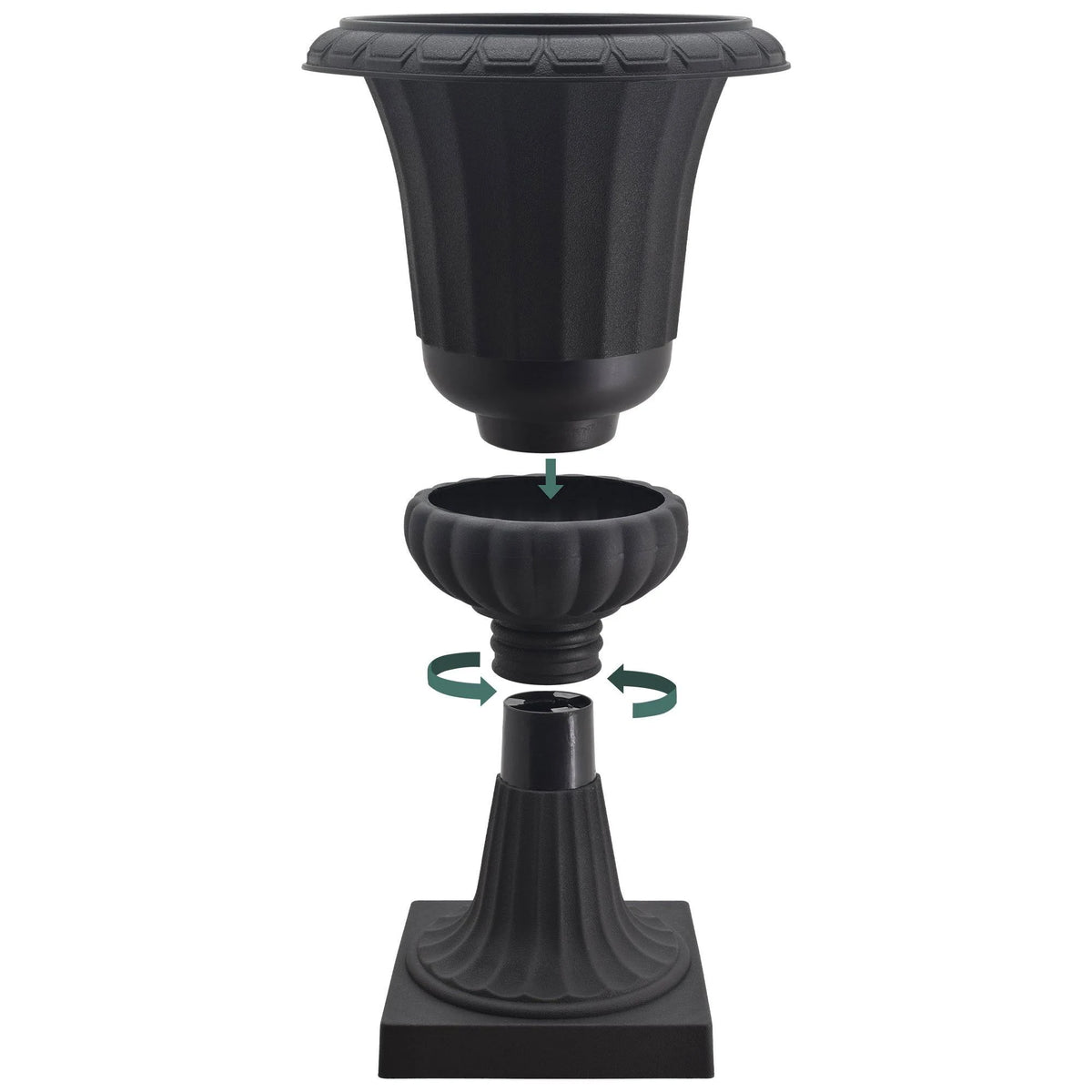 Black Plastic Urn Pack of 2 G435