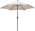 9-Foot Bronze Aluminum LED Lighted Market Umbrella H1277