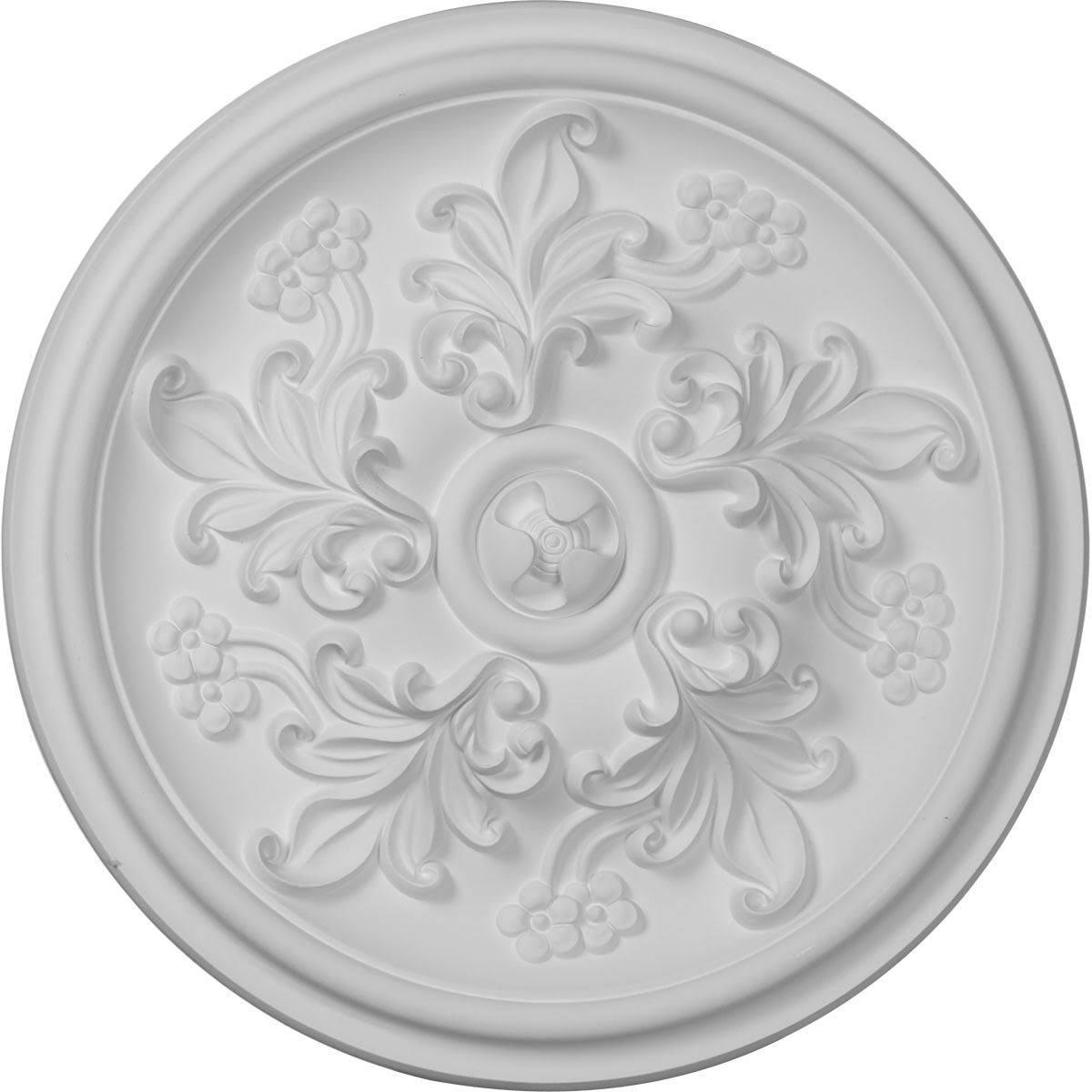 Hand-Painted Pearl White Ceiling Medallion S33650