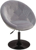 Grey Velvet Accent Lounge Chair F719