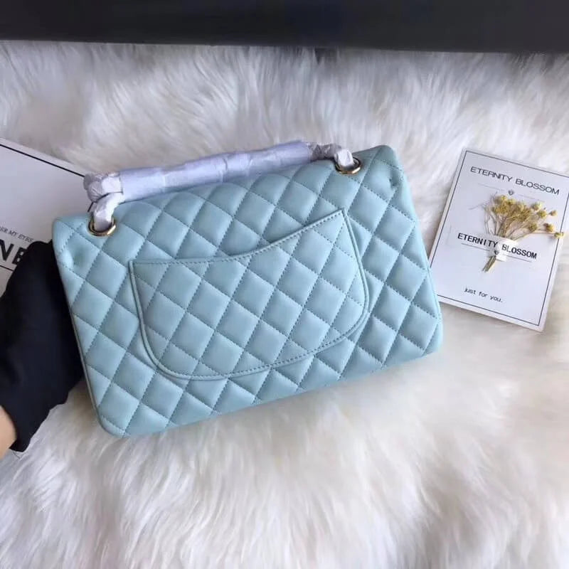 Tiffany Blue Lambskin Leather Flap Bag G81065