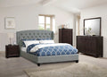 White Queen Size Bed Dresser Mirror Nightstand 4pc Set U891