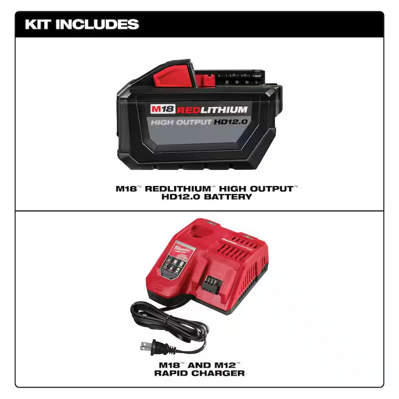 18-Volt Lithium-Ion Battery Pack 12.0 Ah and Rapid Charger Starter Kit E9787