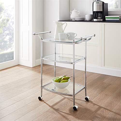 Metal Bar Cart in Chrome H95439