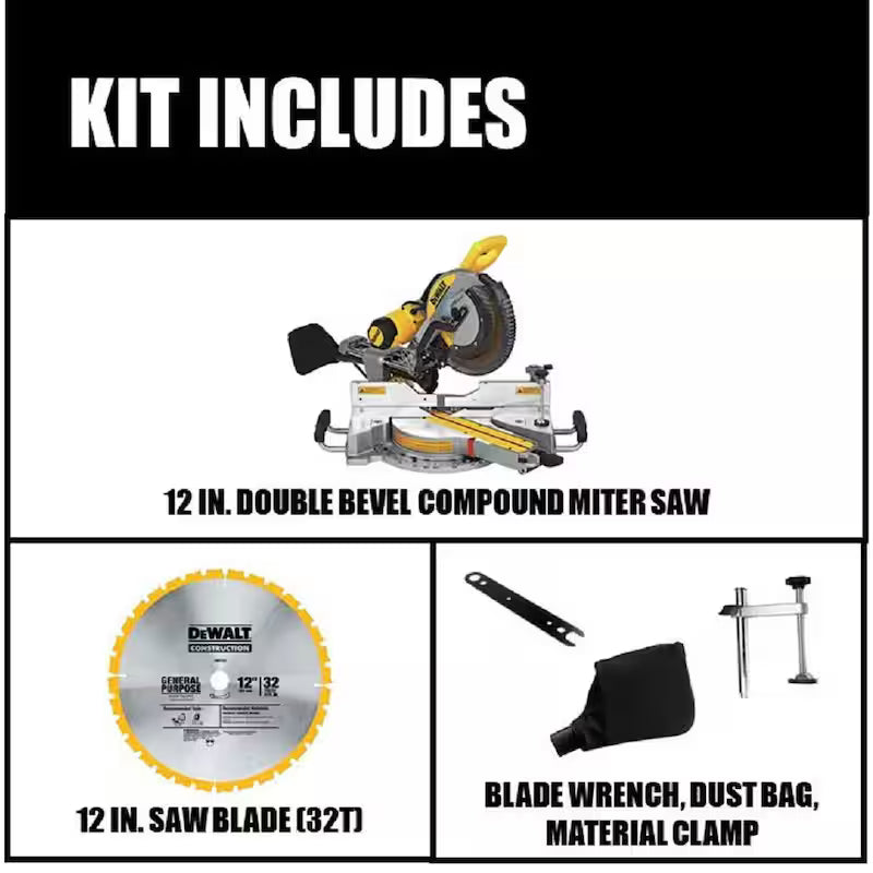 15 Amp 12 in. Double Bevel Sliding Compound Miter Saw R262