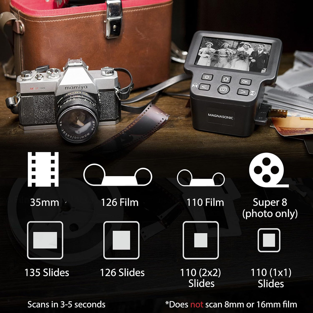 22MP Film Scanner with 5 Display & HDMI D233