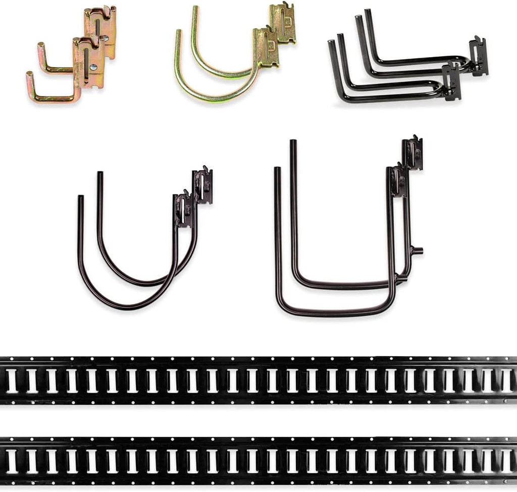 12 Piece Black E-Track Rails and Accessories Kit B167