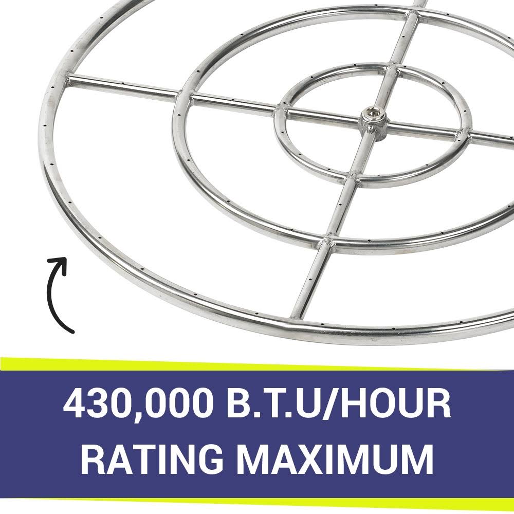 30x22 Stainless Steel Fire Pit Ring Burner M42737