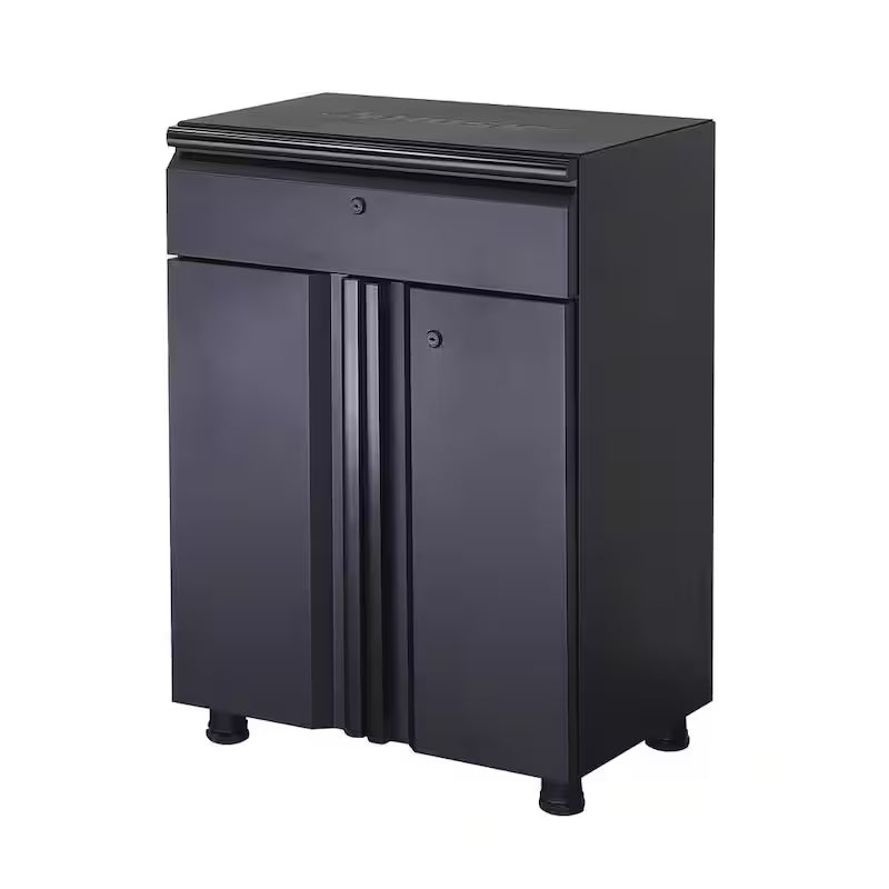 7 Piece Welded Steel Garage Storage System Black J816