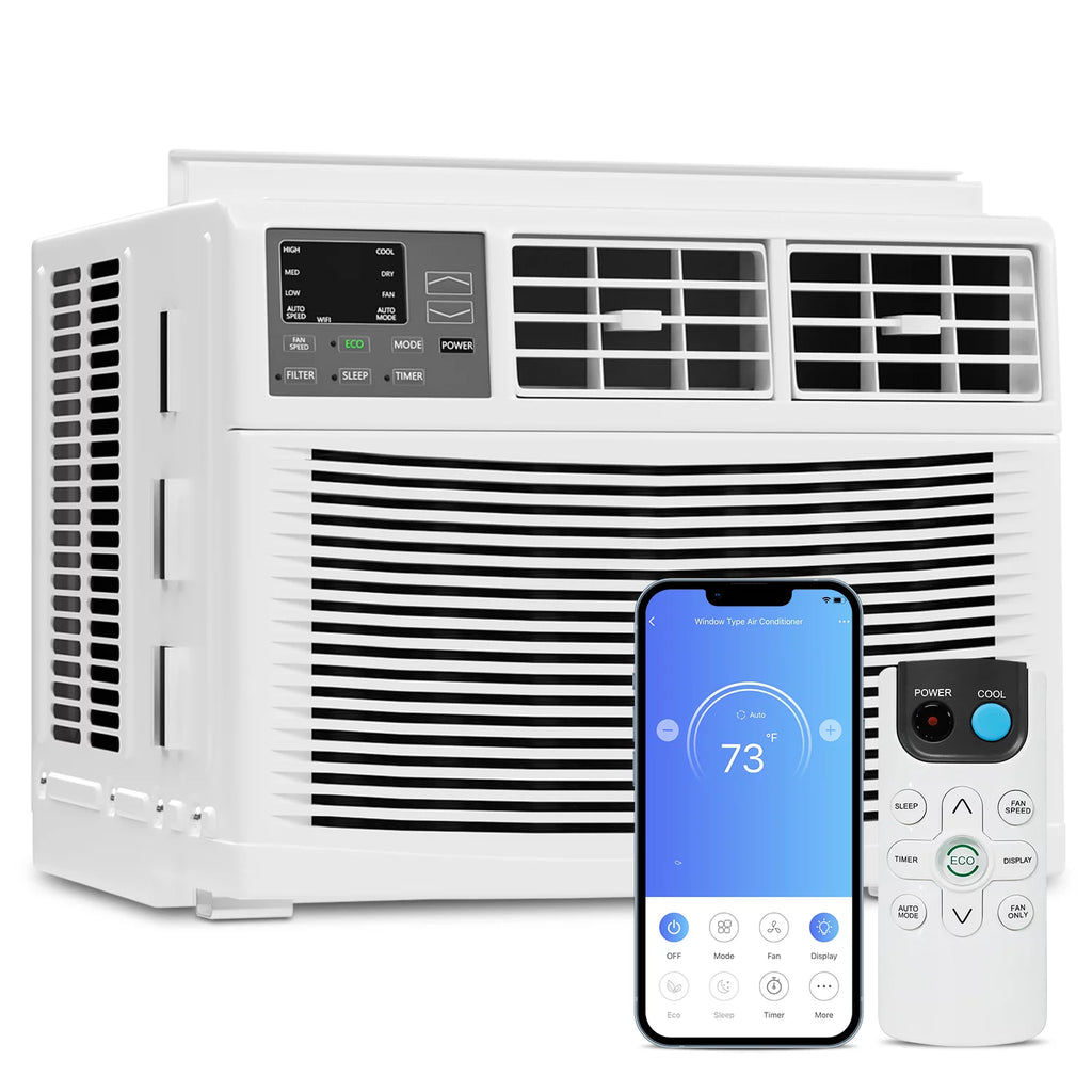 8,000 BTU Smart WIFI Window Air Conditioner White Q35468
