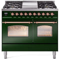 40 Dual Fuel Natural Gas Range Emerald Green Copper Trim A799340