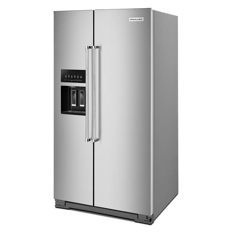 36 in. W 24.8 cu. ft. Side by Side Refrigerator with Exterior Ice and Water Stainless Steel G5569