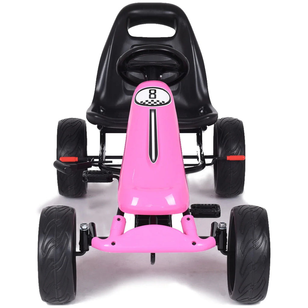 Pink Pedal Powered 4 Wheel Kids Ride On Car T127