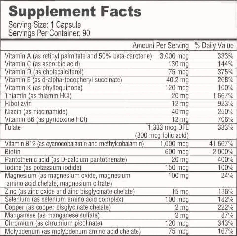 Capsules 3-Month Supply Multivitamin Calcium Citrate Soft Chews Z12985