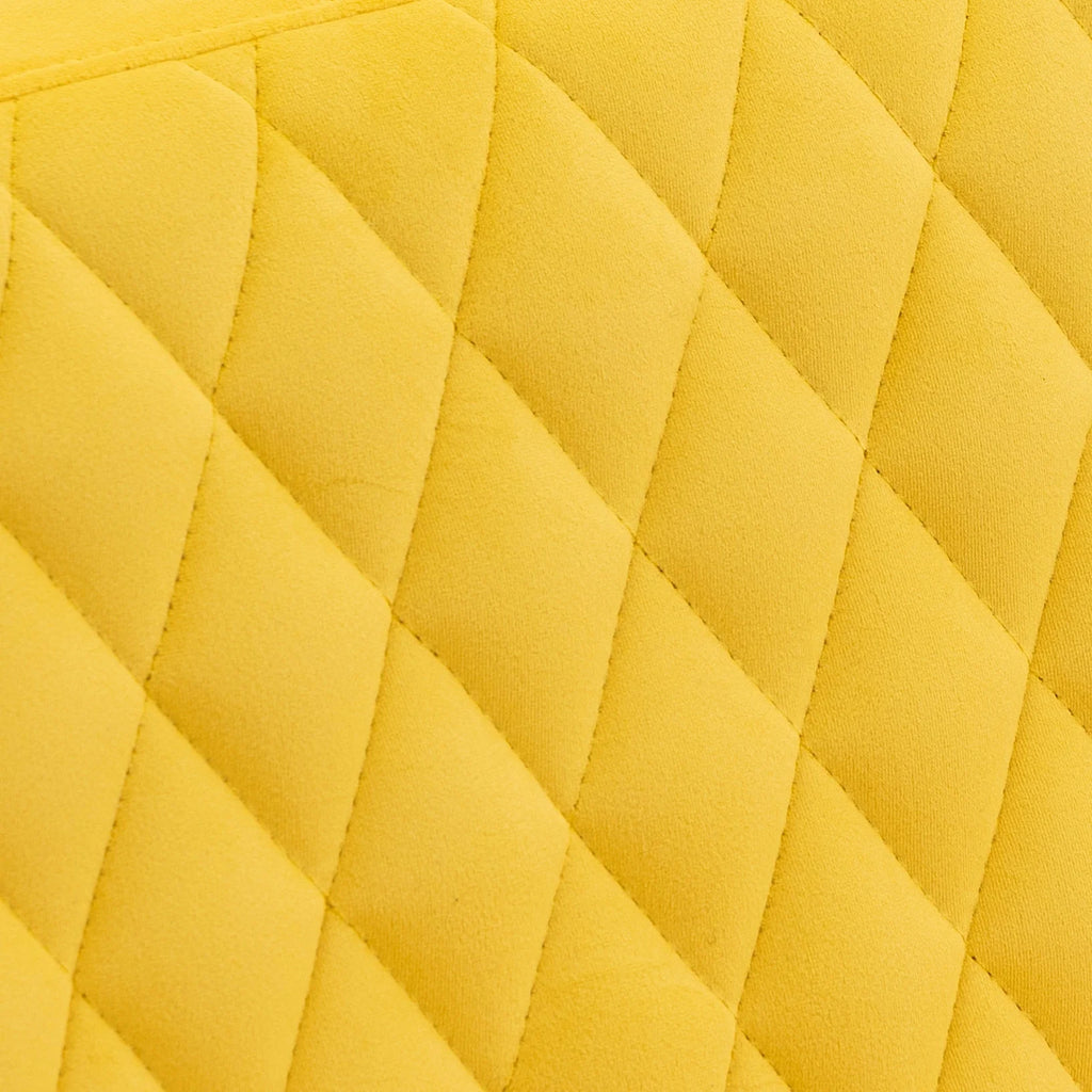 Yellow Velvet Upholstered Loveseat Sofa with Metal Legs Q550314