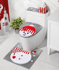 Christmas Toilet Seat Cover and Rug Set of 4 Y5934