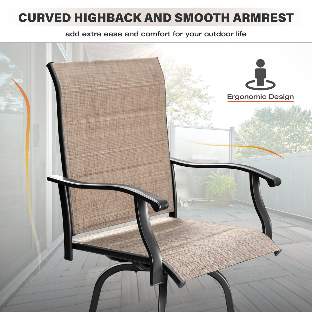 2Pcs Outdoor Metal Swivel Bar Stools N690