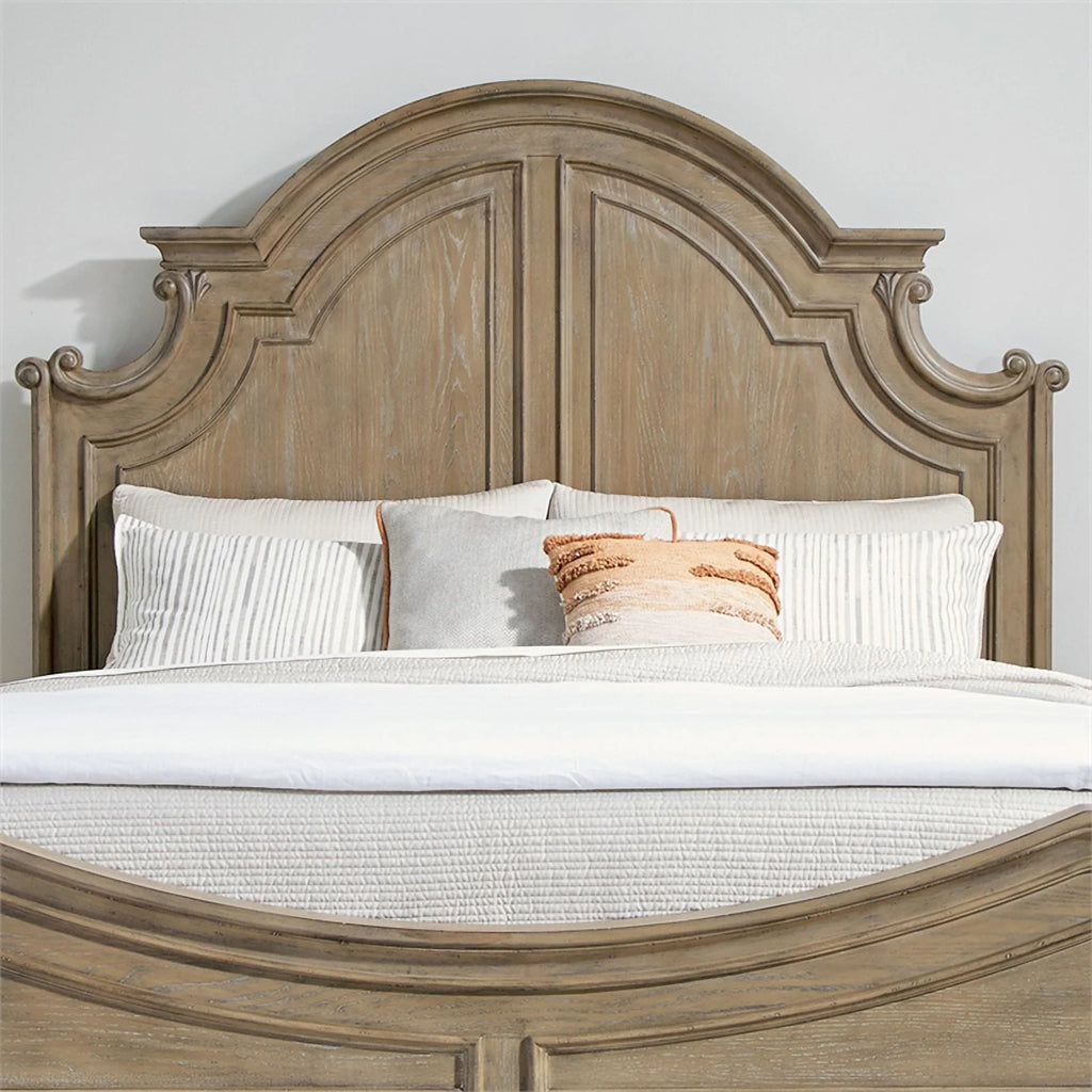 King Panel Bed in Weathered Bisque L944