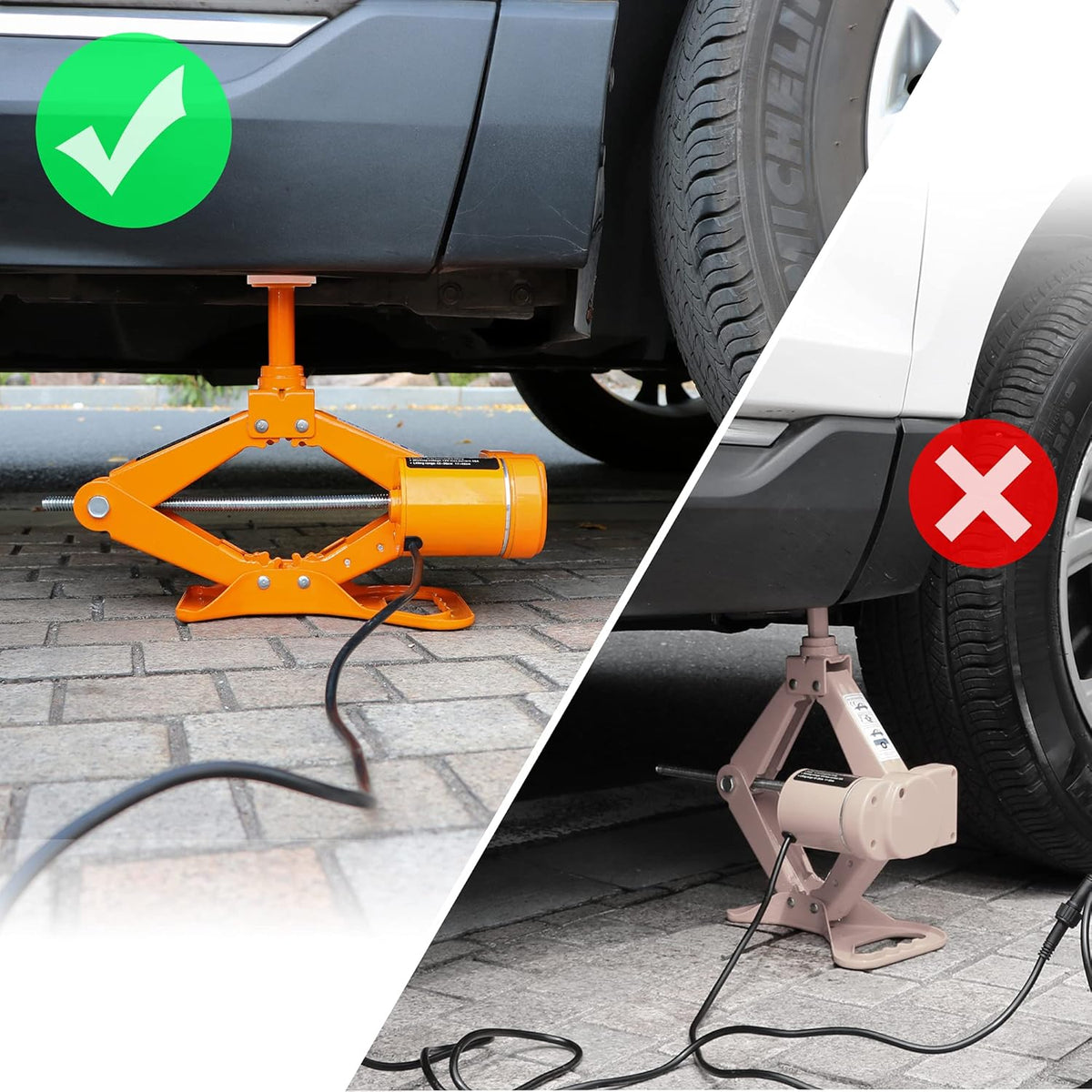 3 Ton Electric Car Jack with Electric Wrench and Inflator Pump Q44393