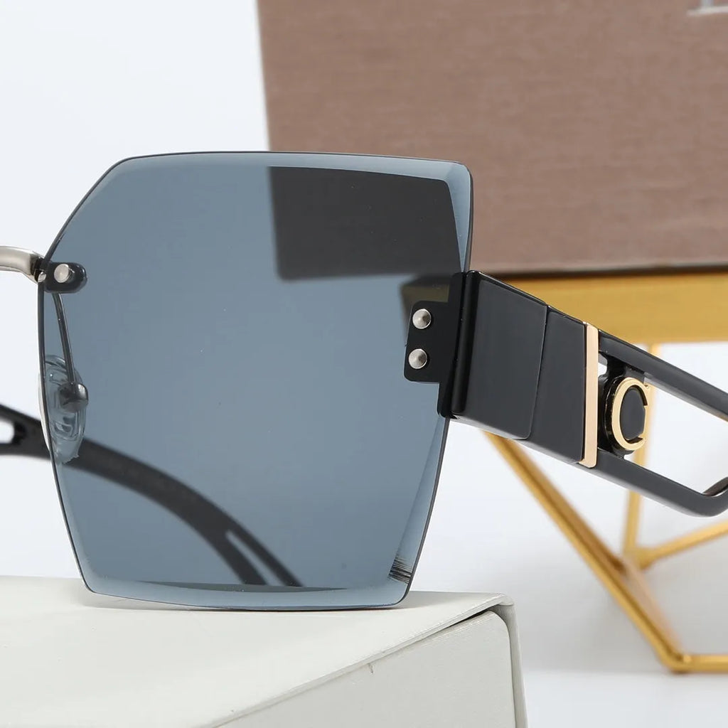 Rimless Nylon Lens Polarized Sunglasses E4695