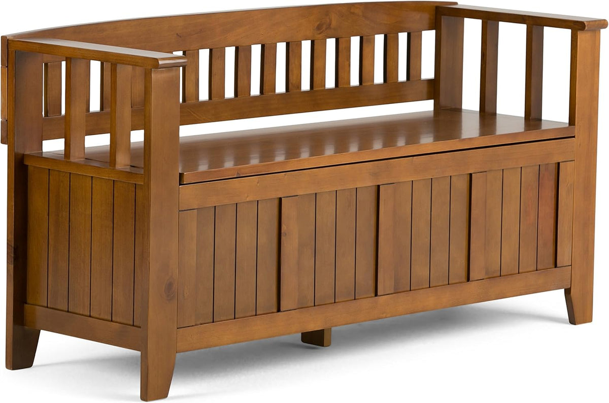 Solid Wood 48 inch Wide Entryway Storage Bench B506782