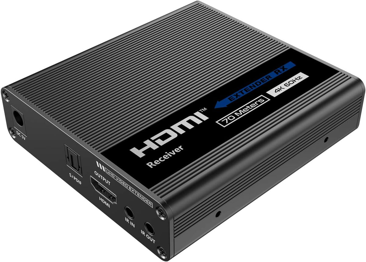 4K@60Hz HDMI Extender Single Cat6/6A/7 230Ft Transmitter and Receiver E666074