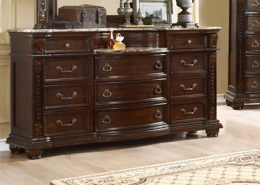 Dark Cherry Queen Bedroom Set 5P with Chest X144197