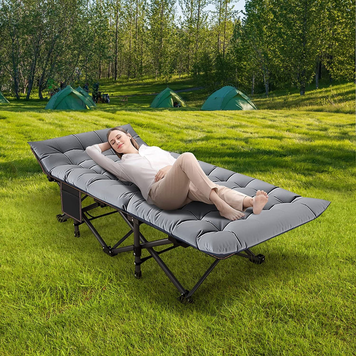 Folding Cot with 3.3 Inch Mattress and Carry Bag G731