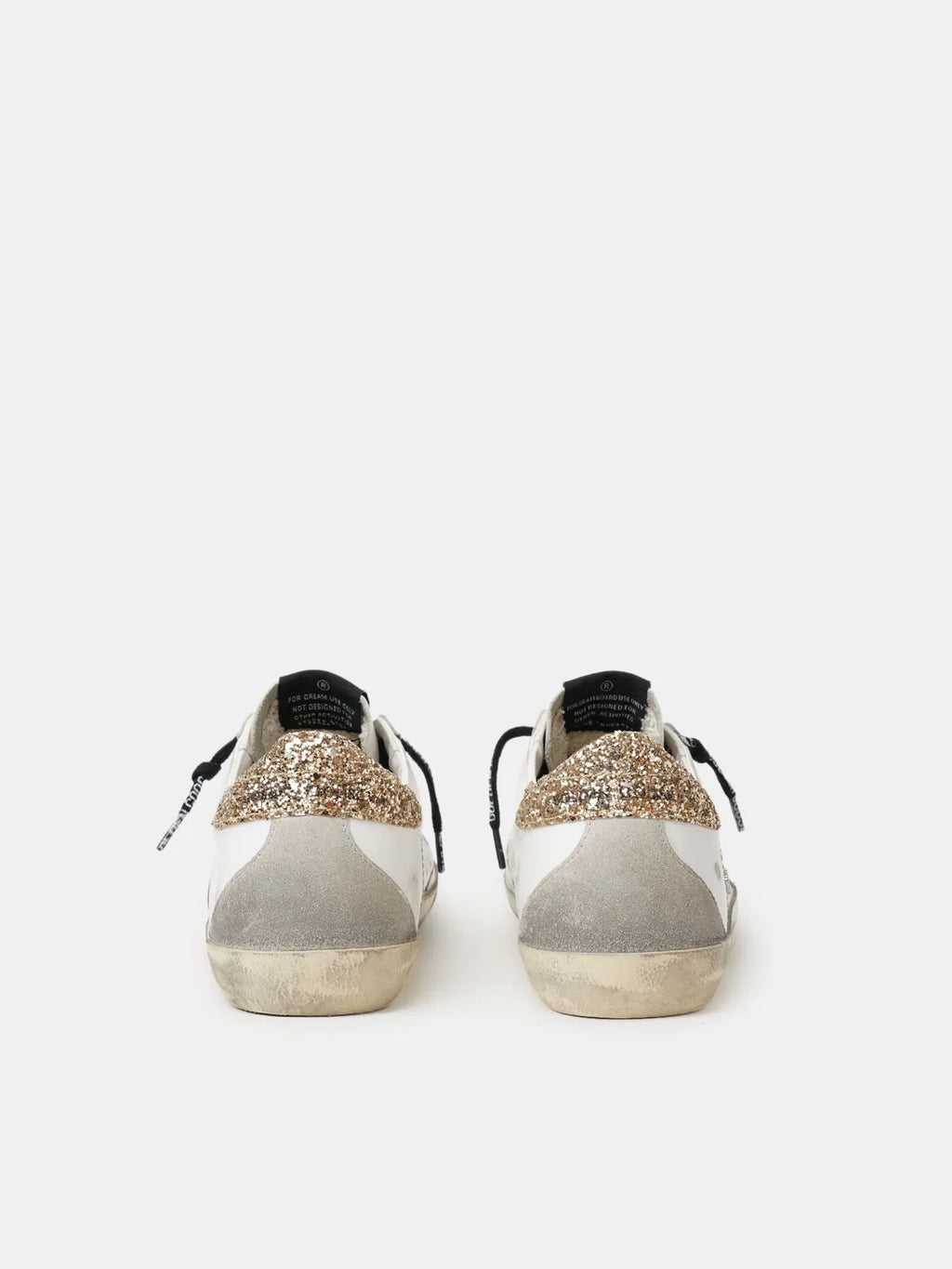 White Leather Sneakers with Heel Tab K503